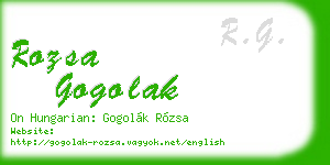 rozsa gogolak business card