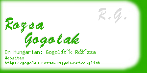 rozsa gogolak business card